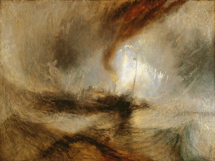 J.M.W. Turner Snow Storm-Steam Boat off a Harbour's Mouth making signals in shallow Water,and going by the Lead. (mk09 china oil painting image